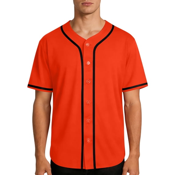 Betivan Men's Baseball Jacket Solid Color Quick Dry Short Sleeved Round Neck Button Up Top Short Sleeve Shirt Lightweight Regular Fit for Daily Casual Sports Outdoor