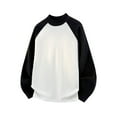 thumbnail image 1 of Betivan Men's Crewneck Oversized Sweatshirts Color Block Fleece Long Sleeve Oversized Pullover Base Layer Top, 1 of 2