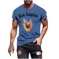 thumbnail image 1 of Betivan Men's Graphic T-shirt Printed Fitness Sports Crewneck Short Sleeved Pullover Top Blouse Summer Spring Sporty Casual Regular Daily Outdoor Gym Training, 1 of 5