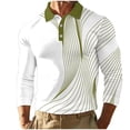 thumbnail image 1 of Betivan Men's Polo Shirts Casual Long Sleeve Shirt Splicing, Color Block Turndown Collar Top, for Daily/Business/Casual/Outdoor Wear (Tennis/Fishing/Golf), Sizes (S-XXXL), 1 of 3