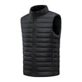 thumbnail image 1 of Betivan Men's Spring Autumn Sleeveless Vest, Solid Color Stand Collar Lightweight Gilet with Zipper Pockets, Loose Fit, for Daily Office Casual Outdoor, 1 of 9