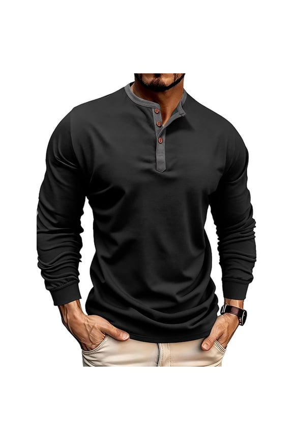 Men's Suede T-shirt V-Neck Raglan Pleated Sleeve Patchwork Long Sleeve Blouse Retro Casual Top for Daily Campus Home Trip