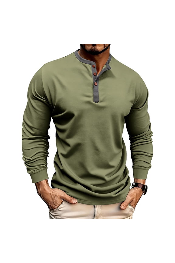 Men's Suede T-shirt V-Neck Raglan Pleated Sleeve Patchwork Long Sleeve Blouse Retro Casual Top for Daily Campus Home Trip