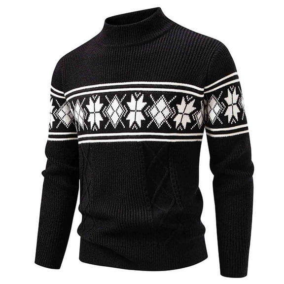 Betivan Mens Christmas Sweaters Casual Slim Fit Knitted Holiday Party