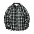 thumbnail image 1 of Betivan Mens Plaid Shirt Fleece-Lined Long Sleeve Button Down Flannel Shirts Coatwith Pockets, 1 of 7