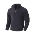 thumbnail image 1 of Betivan Mens Quarter Zip Sweatshirts Pullover Fleece Athletic with Pockets Long Sleeve Golf Shirt Winter Athletic Sweater Lightweight, 1 of 6