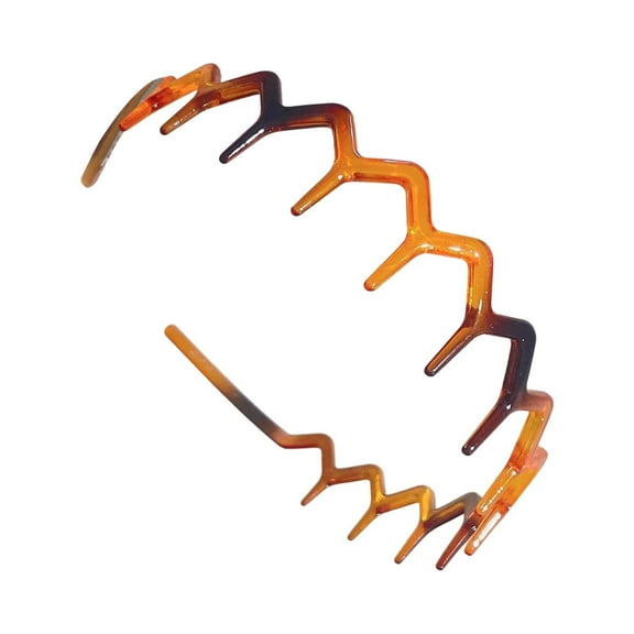Betivan U Shape Tooth Hair Fashion Comb Headband Reversible Korean Headbands with Teeth- For Women's Hairstyling & Hold Hair Accessory Women Amber Gift