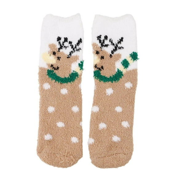 Betivan Unisex Fleece Floor Socks Thickened Warm Home Sleep Socks for Women & Men, Winter Family Style Floor Socks, Cute & Cozy Daily Wear