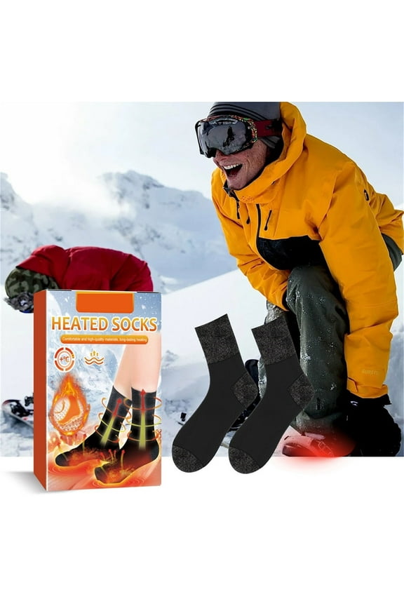 Upgraded Rechargeable Heated Socks for Men Women - Washable Electric Thermal Warming Socks for Hunting Winter Skiing Outdoors