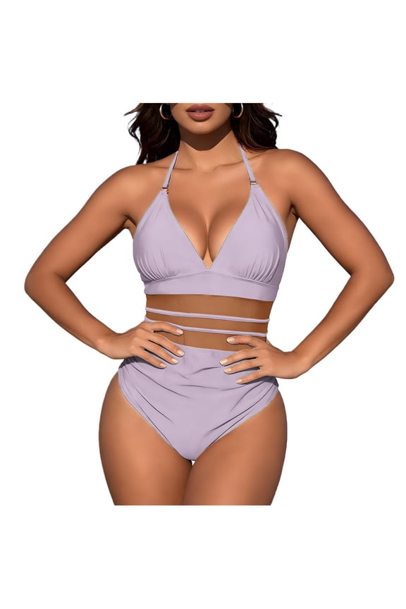 Women One Piece Swimsuit Solid Color Backless Strappy Off Shoulder Wireless With Removable Pads Slim Fit Tummy Control Beach Pool Swimming Vacation