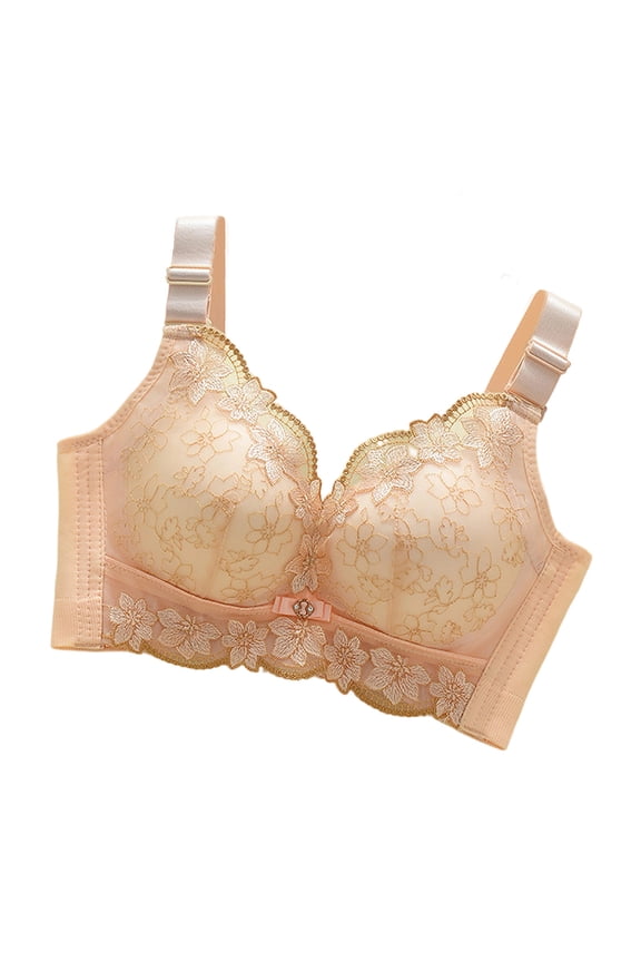 Women's Bra Push-Up Padded Wireless No Empty Cup Tummy Control Anti-Sagging Supportive Daily Comfortable Loungewear