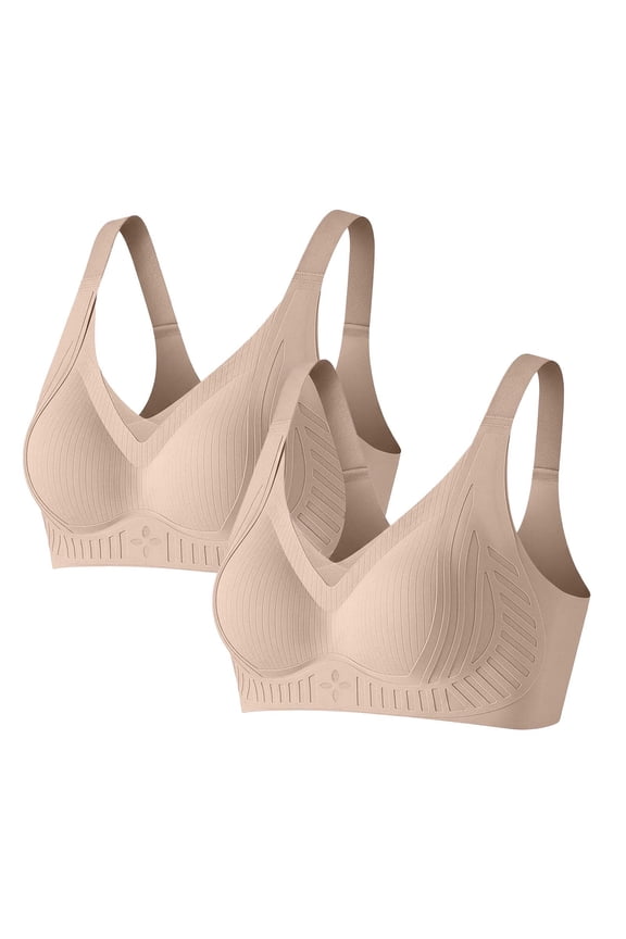 Women's Bra Solid Color Lifting Gathering Folding Plus Size Fashion Soft Comfortable Everyday Bra Summer Beach Pool Vacation