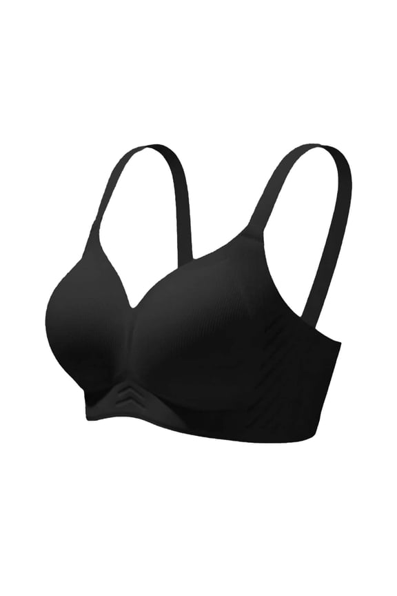 Women's Bra Wireless Solid Color Lifting Gathering Folding Plus Size Fashion Soft Breathable Everyday Bra Summer Beach Pool Vacation