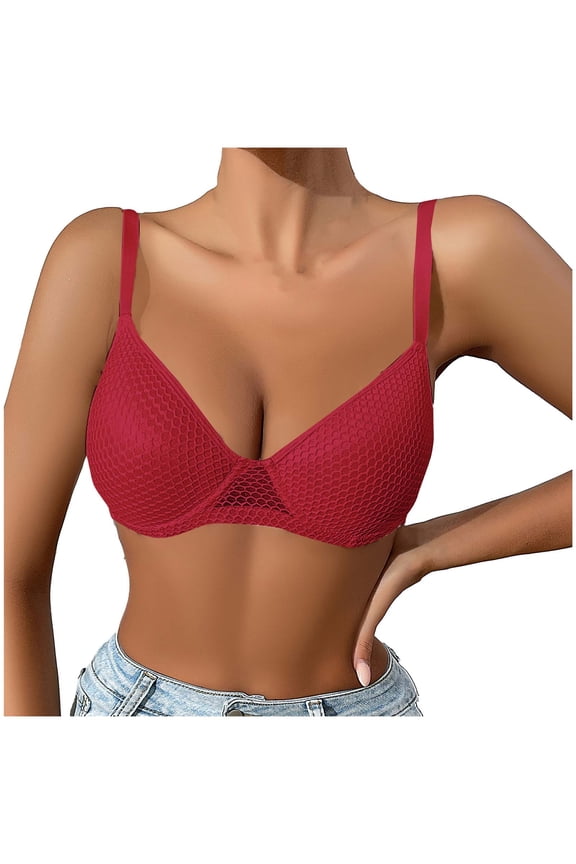 Women's Bra Wireless Solid Color Lifting Gathering Plus Size Fashion Soft Breathable Everyday Bra Summer Beach Pool Vacation
