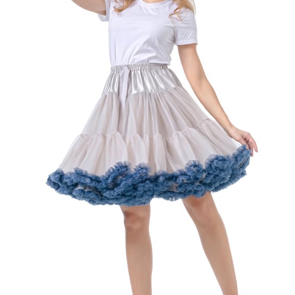 Betivan Women's Extended Puffed Dance Skirt, Fashion Long Crinoline Petticoat, Fluffy Skirt