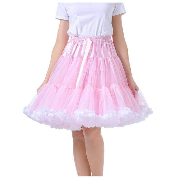 Betivan Women's Extended Puffed Dance Skirt, Fashion Long Crinoline Petticoat, Fluffy Skirt