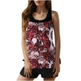 thumbnail image 1 of Betivan Women's Two-Piece Tankini Swimsuit, High-Waisted Printed Bathing Suit, Modest Split Set for Beach, 1 of 8