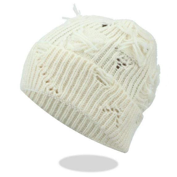 Betivan Women's Winter Color Changing Knitted Hat, Warm Pullover Hip-hop Beanie, Stylish Cold-proof Cap for Daily & Outdoor Wear