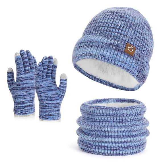 Betivan Women's Winter Fleece Warm Hat & Scarf Two-piece Set, Outdoor Cold-proof Knitted Woolen Hat with Ear Protectors, Stylish Winter Hat for Women