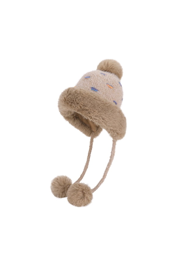 Women's Winter Plus Velvet Cold-proof Knitted Wool Hat, Outdoor Warm Earmuffs Scarf Mask Integrated Cap for Women Cold Weather, Multi-functional Daily Trip Hiking Party