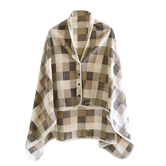 Betivan Women's Winter Thick Flannel Solid Color Shawl Blanket Cloak Warm Cape Wrap, Winter Scarves for Women, Women's Scarves & Wraps, for Home Outdoor