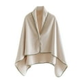 thumbnail image 1 of Betivan Women's Winter Thick Flannel Solid Color Shawl Blanket Cloak Warm Cape Wrap, Winter Scarves for Women, Women's Scarves & Wraps, for Home Outdoor, 1 of 3