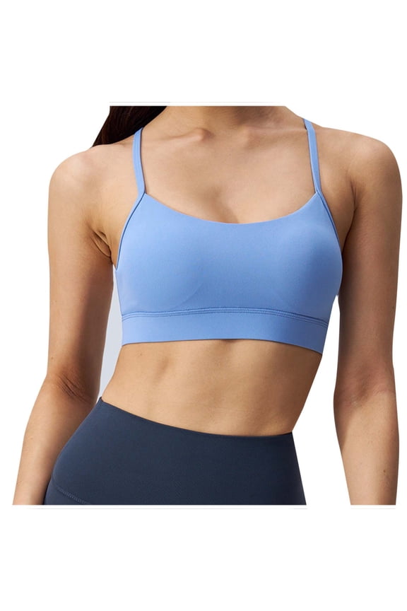 Women's Wireless Nursing Sports Bra Y-Back Halter Neck Barely There Detachable Everyday Bra for Yoga, Fitness Tank Top Style Nursing Sport Bras