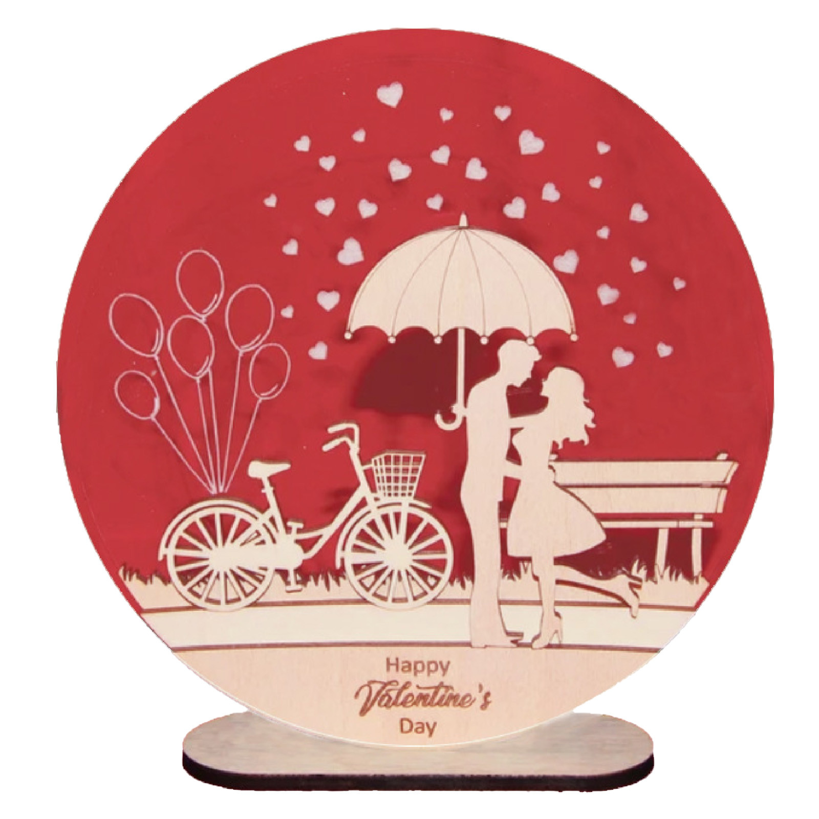 Home Desktop Ornaments Valentines Day Wooden Table Top Decor Love You