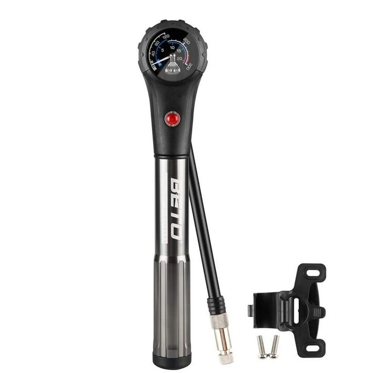 BETO Bike Pump Dual-Function 300 PSI High Pressure Shock and Tire