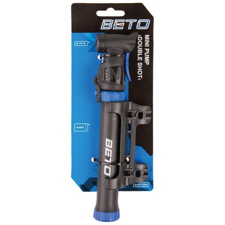 Beto Double Shot Reinforced Nylon Mini Pump, Black