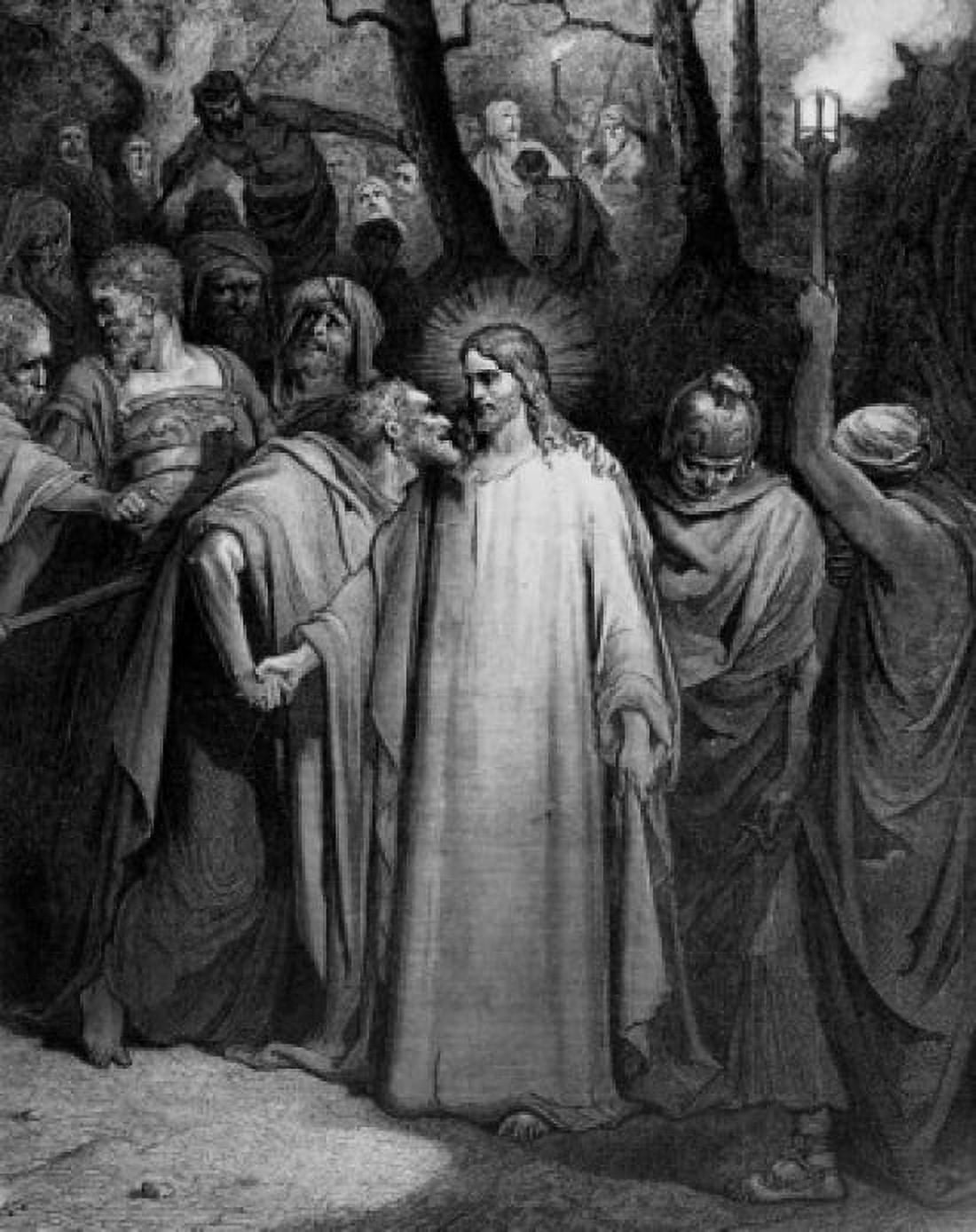 Betrayal by Judas Gustave Dore (1832-1883 French) Engraving Canvas Art - Gustave Dore (24 x 36)