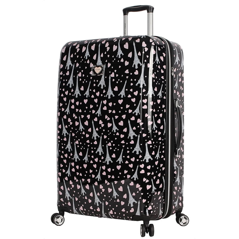 Betsey Johnson Checked 30 Inch Luggage - Expandable, Lightweight