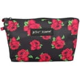 thumbnail image 1 of Betsey Johnson 8.5 Inch Zipper Cosmetic Pouch Small Toiletry BagLightweight Durable Polyester Organizer with Inner Zipped Pocket Good For Makeup Accessories and Travel Needs (Covered Rose), 1 of 8