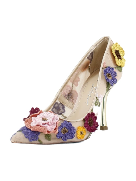 Aimey Women's Heels Nude Floral Size 5.5 M