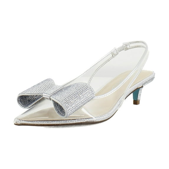 Betsey Johnson Alli Women's Heels Silver Size 8.5 M