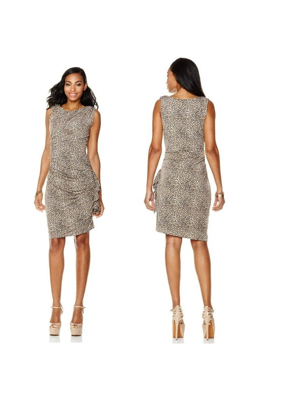 Betsey Johnson Animal Print Draped Dress