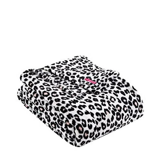 Betsey Johnson Betsey'S Leopard Plush-Fleece Pink Blanket-Twin