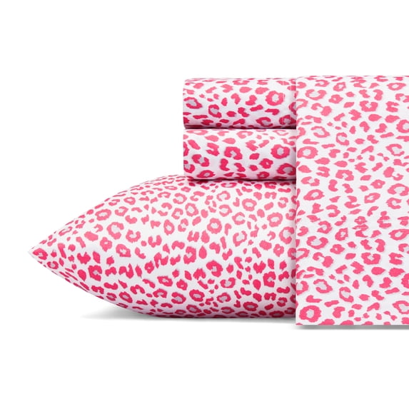 Betsey Johnson Betseys Leopard Pink Full Sheet Set