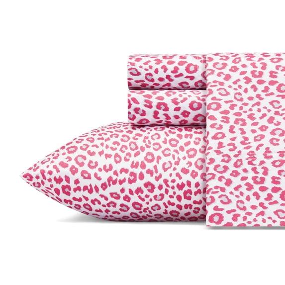 Betsey Johnson Betseys Leopard Pink Queen Sheet Set