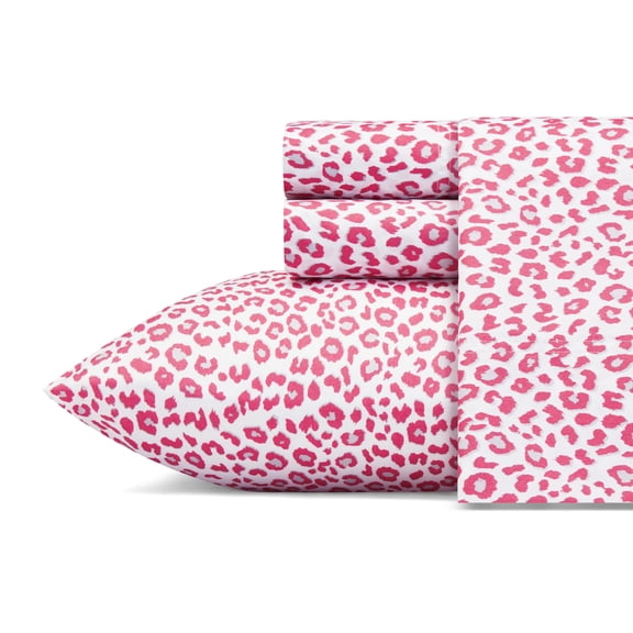 Betsey Johnson Betseys Leopard Pink Twin Sheet Set