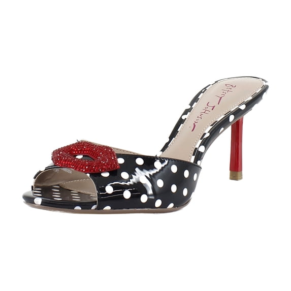 Betsey Johnson Casidy Women's Heels White Black Polka Dot Size 8.5 M