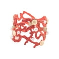 thumbnail image 1 of Betsey Johnson Coral Beach Cuff Statement Bracelet, 1 of 2