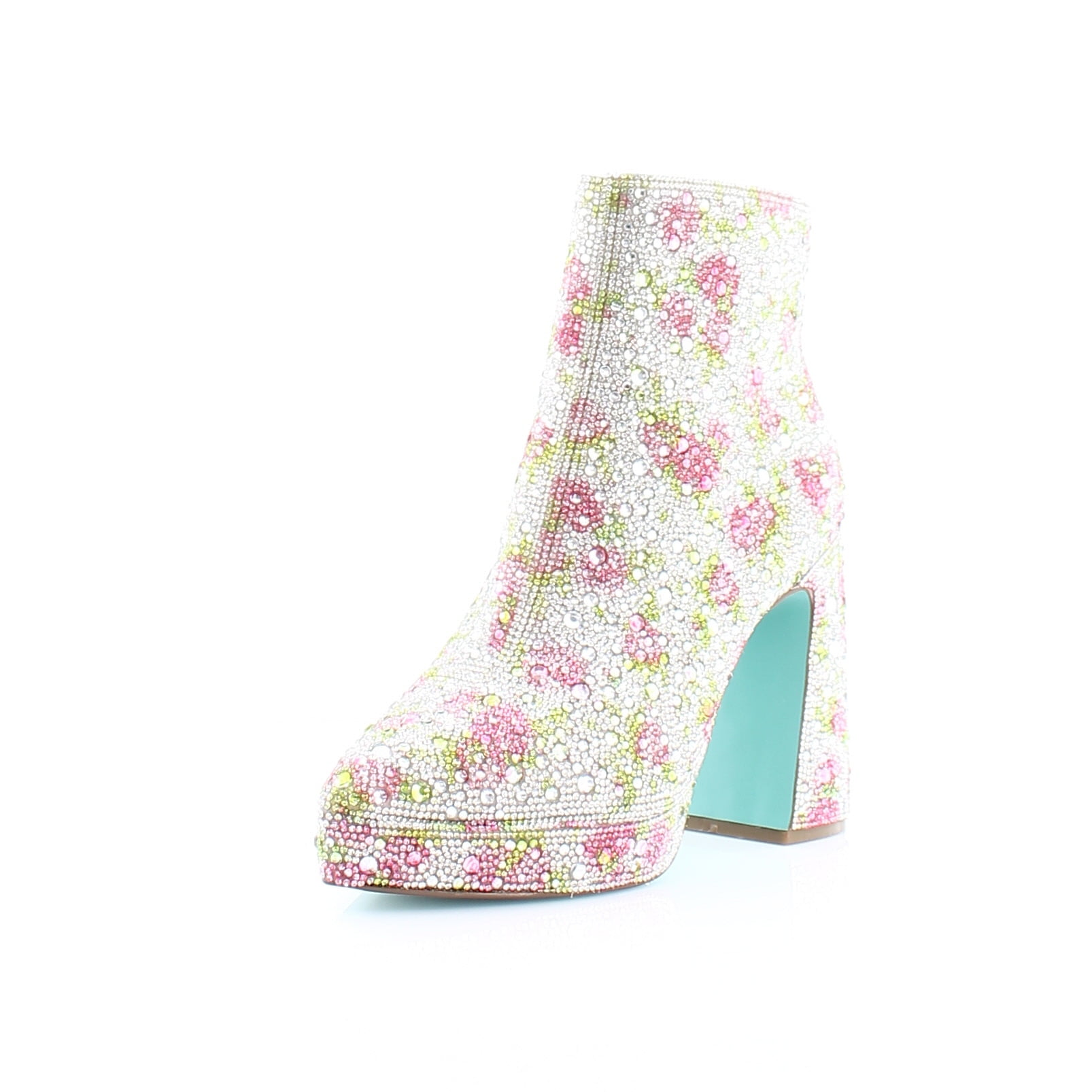 Betsey Johnson Della Women's Boots Rhinestone Floral Size 6 M