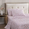 thumbnail image 1 of Betsey Johnson Fall Foliage Pink Microfiber 3 Piece Twin Sheet Set, 1 of 7
