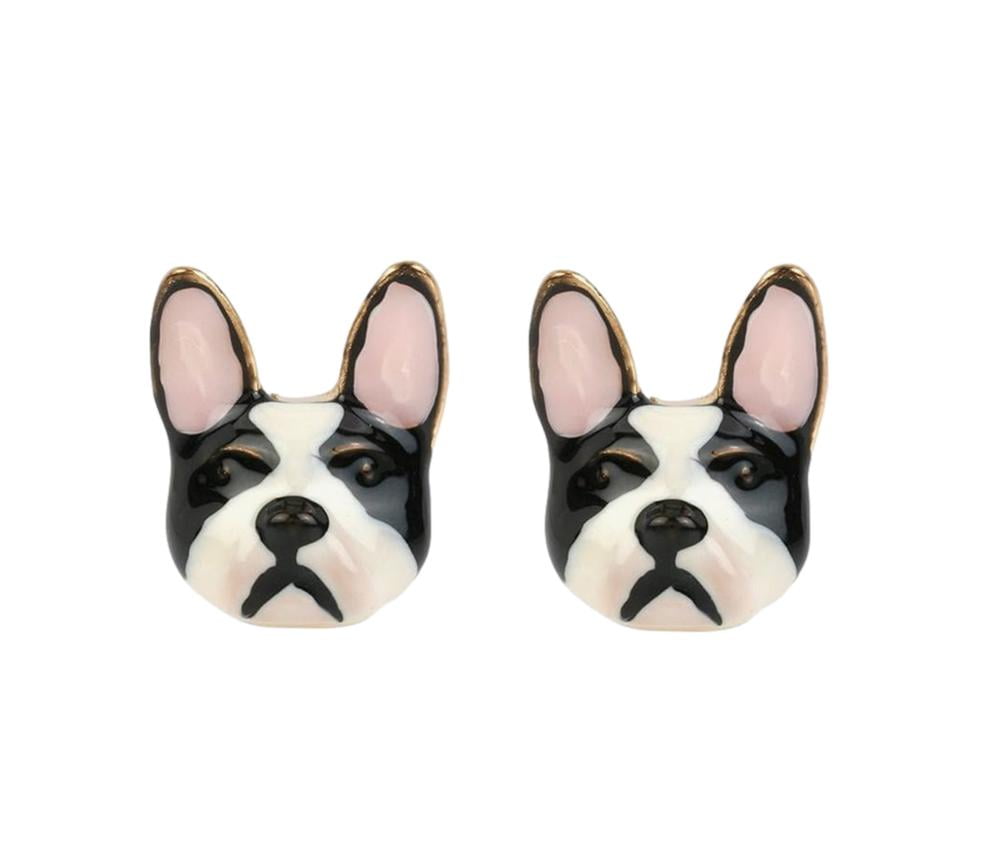 OKEYCH Frenchie Earrings - French Bulldog Dog Lover Jewelry Gift For Dog Moms, Owners, Animal Lovers
