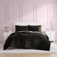 thumbnail image 1 of Betsey Johnson Velvet Solid Black Full/Queen Comforter Set, Cozy Bedding with Shams, Machine Washable, 1 of 8
