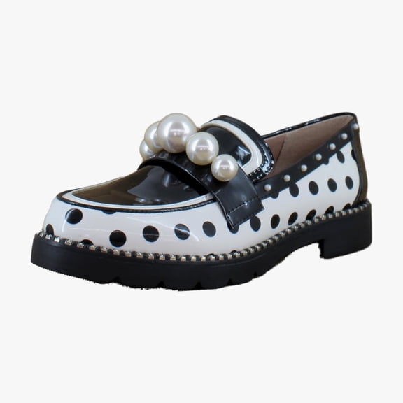 Betsey Johnson Harloe Women's Loafers & Slip-Ons Black/White/Multi Size 5 M