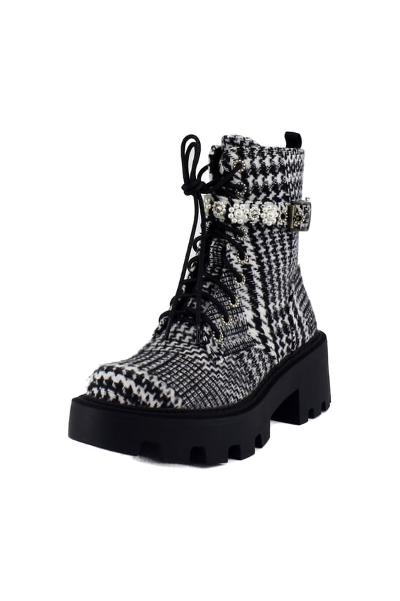 Heathr Women's Boots Pearl-Houndstooth Size 5.5 M