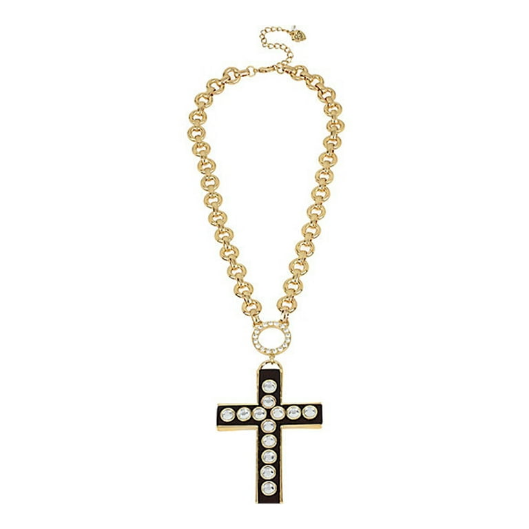 Betsey johnson deals cross necklace
