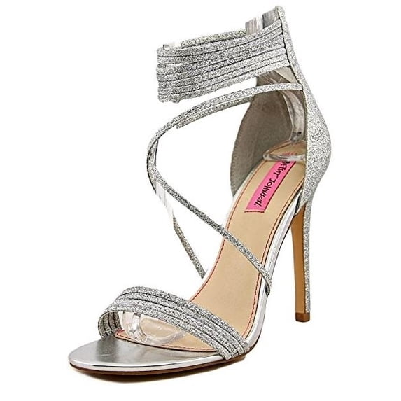 Betsey Johnson Kora Women US 5.5 Silver Sandals